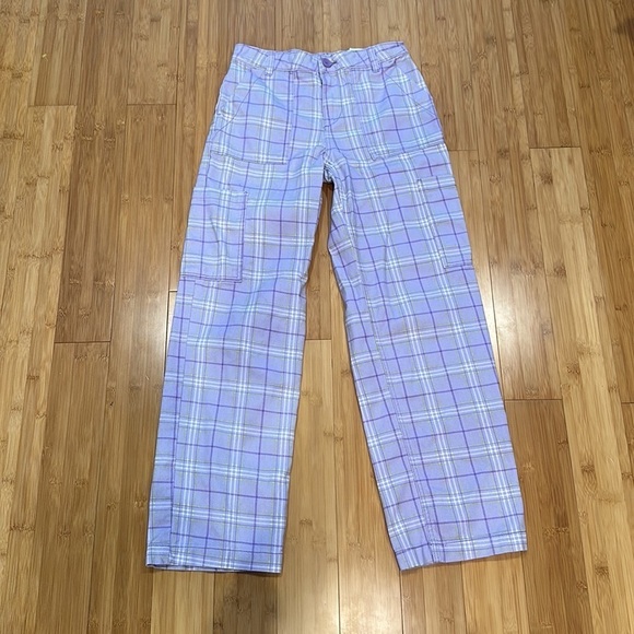 H&M divided plaid jeans size 2 women’s - Picture 2 of 9
